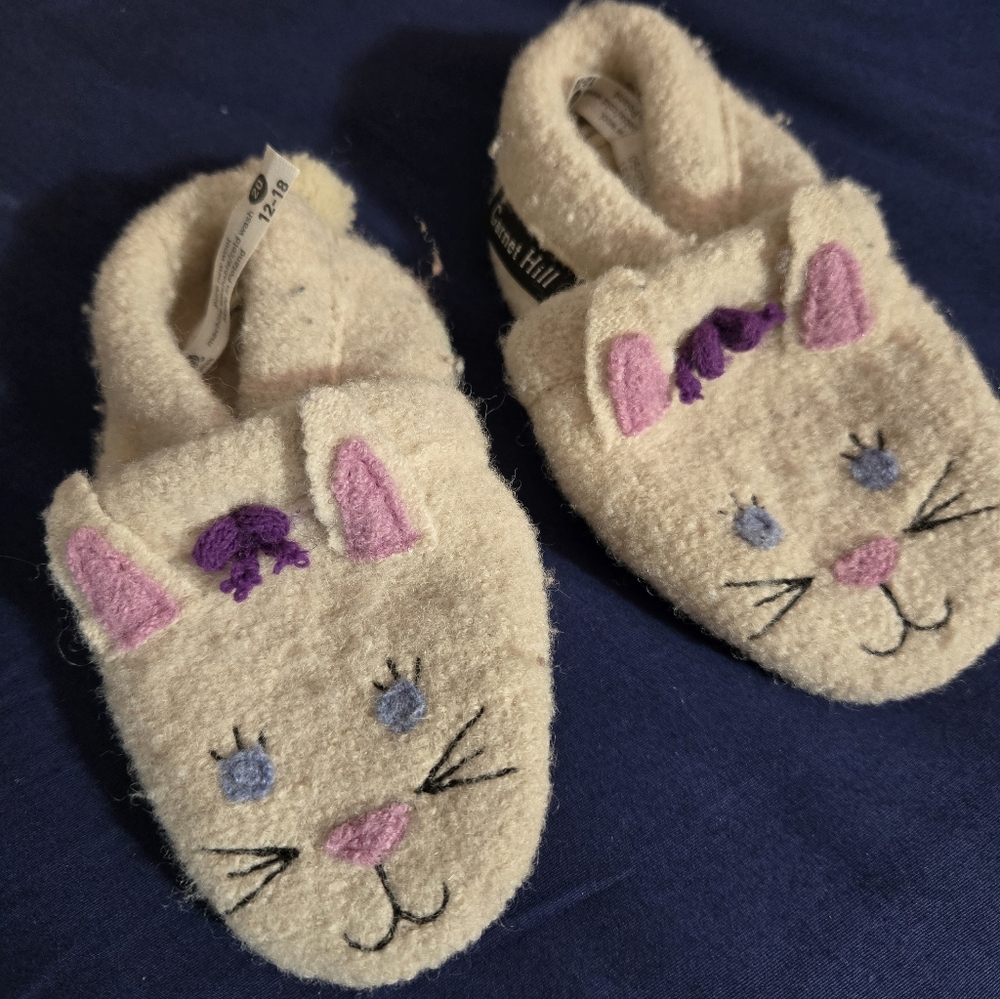 Wool Bunny Slippers/Booties (12-18 Month)